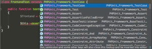 Funktionierender Autocomplete Support für PHPUnit in PHPStorm